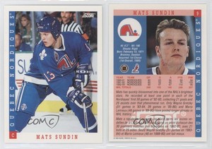 1993-94 Score Canadian Mats Sundin #9 HOF