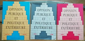 Opinion Publique et Politique Extérieure 3 T 1870 à 1981 éd Ecole Française Rome - Picture 1 of 2