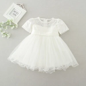 Sale Baby Christening Gown Lace Baptism Dress Embroidery Infant Dress Gown - Picture 1 of 5