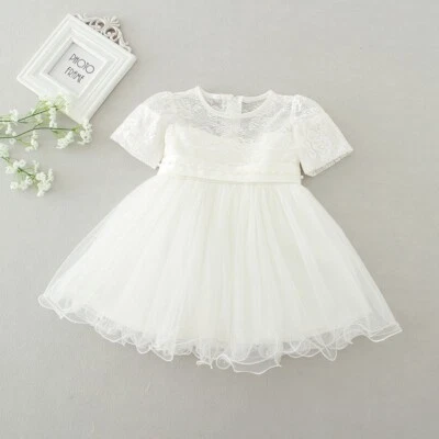 Vendita Abito Da Battesimo Per Bambini In Pizzo Con Ricamo - Immagine 1 di 4