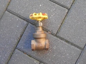 Rot / Gelb Muffen Absperrschieber 3/4" - Bild 1 von 6
