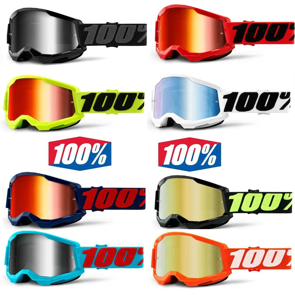 100% STRATA 2 Gafas - Offroad MX Motocross - TRANSPARENTE - LENTES ESPEJO Gafas Arena Foto 1 de 1