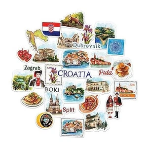 Captivating Croatia Travel Stickers (31 Pieces) - Watercolor, Waterproof, - Photo 1 sur 7