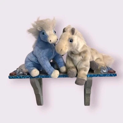 Accent Shelf Small Wall Mounted OOAK Flowers Stars Sparkles Glass Beads  - Image 1 of 4