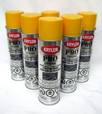 Krylon 45861 Professional Solvent Based Striping Paint, Yellow 17oz - Case of 6 - Image 1 of 4