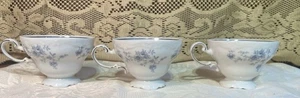 Blue Garland Johann Haviland Bavaria German Fine Porcelain Teetassen 3er Set - Bild 1 von 2