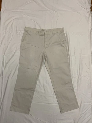 Calça casual masculina Duck Head 38x30 ajuste clássico chinos mistura de algodão creme - Imagem 1 de 4