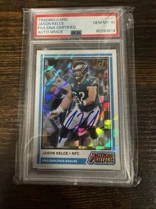 2020 Panini Donruss Jason Kelce Action All Pros Auto PSA 10 Eagles - Bild 1 von 6