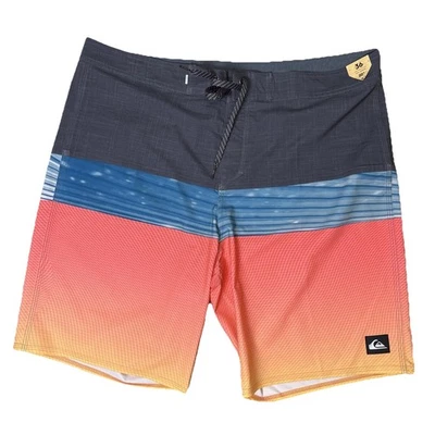"Board Shorts Quiksilver SurfSilk Highline 20"" Gris Naranja Talla 36 Mercurio" Foto 1 de 4