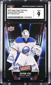 2023 UPPER DECK FALL EXPO VICTORY BLACK ROOKIES DEVON LEVI CGG MINT 9 POP 1 RC - Picture 1 of 3