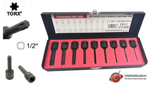 SET DI 9 CHIAVI BUSSOLA AD IMPATTO 1/2 TORX PASSO T PER AVVITATORE PNEUMATICO - Foto 1 di 6
