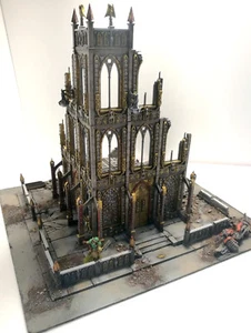 WARHAMMER 40000 WAR GAME SCENERY "BASILICA ADMINISTRATUM" BUILDING PRO PAINTED - Imagen 1 de 1