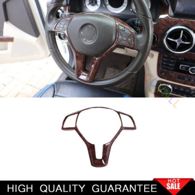 Ajuste para Mercedes-Benz GLK 2013-2015 madera de ágata volante botón cubierta embellecedor Foto 1 de 4