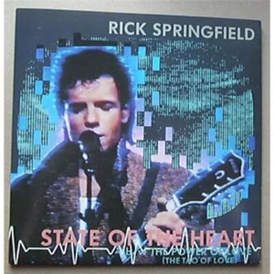 RICK SPRINGFIELD STATE OF THE HEART 7" P/S 1985 UK - Picture 1 of 1