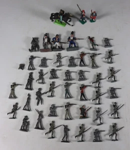 VTG Pewter Toy Soldiers Lot of Painted & Unpainted Civil War Napoleonic bsk - Picture 1 of 7