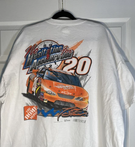 Vintage 2003 Tony Stewart #20 Chase Authentics Nascar T Shirt White XXL Cover