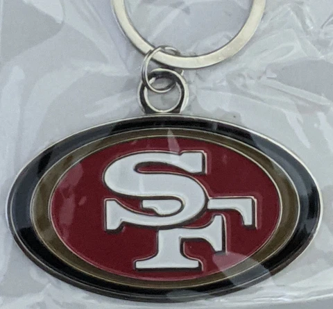 NFL San Francisco 49ers Key Chain Ring Team Logo 2.5 inch Cover