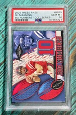 ELI MANNING 2004 Press Pass Big Numbers Collectors Series #BN15 RC PSA 10 Pop 1