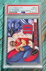 ELI MANNING 2004 Press Pass Big Numbers Collectors Series #BN15 RC PSA 10 Pop 1