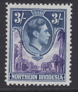 Northern Rhodesia MINT GVI 1938-52 3 violet & blue sg42 - Picture 1 of 2