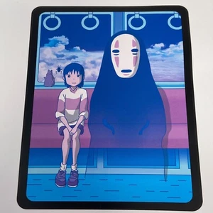 Studio Ghibli Spirited Away Throw Blanket Plush Train Ride 45x60 No-Face Chihiro - Picture 1 of 8