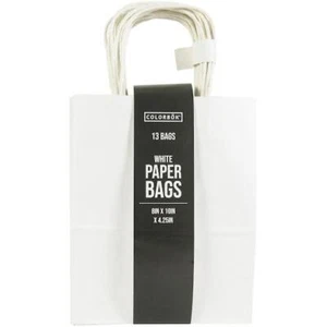 Colorbok 20x25x10cm (8x10x4") Paper Party Bags 13pcs - White - Picture 1 of 2