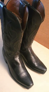 Botas de Vaquero del Oeste Lucchese M1006.74 Para Hombre Negras Rancho Mano Piel de Becerro Talla 9.5D - Imagen 1 de 24