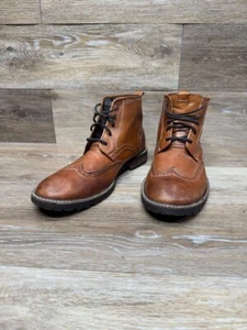 Botines Florsheim de cuero marrón con punta de ala para hombre talla (ver fotos) - Imagen 1 de 10