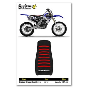 2014-2017 Yamaha YZF 450 pinza cubierta de asiento Disfruta Mfg todo negro/costillas rojas #84 - Imagen 1 de 5