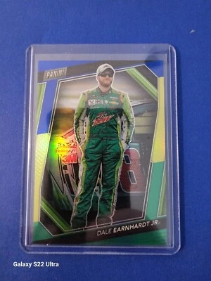 Dale Earnhardt Jr SSP /25 2023 Panini National VIP #66 Blue Yellow Green Prizm - Image 1 of 4