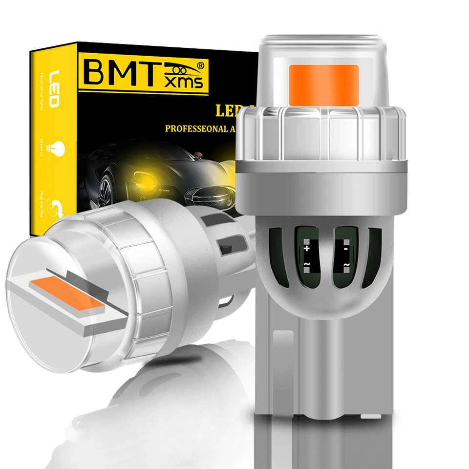 2X Ámbar T10 168 194 LED Delantero Lateral Marcador Bombillas Amarillo Para Chevy Ford Foto 1 de 4