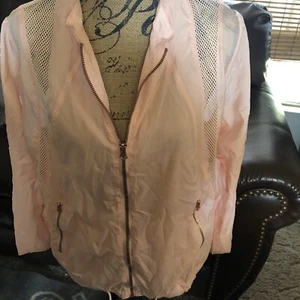 Chaqueta de malla rubor Lane Bryant talla grande 12 Livi Active NUEVA - Imagen 1 de 7