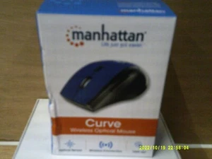 Manhattan Curve Wireless Optical Mouse (Blue Black) - Picture 1 of 1