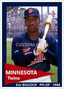 Eric Bullock - 1988 Minnesota Twins - 2.5 x 3.5 custom card (blank back) - Picture 1 of 1