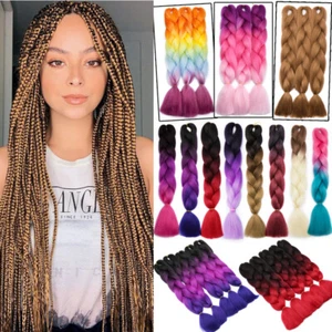 Estensioni capelli intrecciati 50 colori vero spesso kanelon jumbo intreccio lana filati trecce - Foto 1 di 66