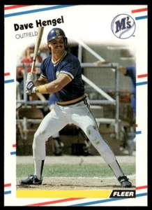 1988 Fleer Baseball Card Dave Hengel Rookie Seattle Mariners #375 - Picture 1 of 2