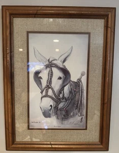 Fred Thrasher Signed Print Aunt Emma ~8 X 13 inches Mule Americana Kentucky - Picture 1 of 9