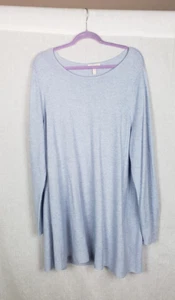 Top tunica Eileen Fisher blu polvere maglia 3x cotone biologico seta casual costiera - Foto 1 di 5