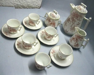 Kaffeeservice Friedrich Kaestner Porzellanfabrik Oberhohndorf Sachsen 1884-1932 - Bild 1 von 2