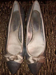 Neu Vintage New West Silber Halbschuhe Gr. 6,5 M - Bild 1 von 4