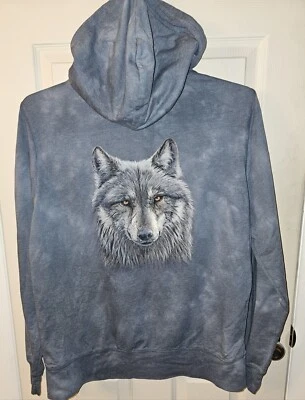 The Mountain Tie Dyed Wolf Zip Up Sweatshirt Size XL - Image 1 of 4