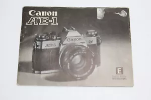 Canon AE-1 Kamera ENGLISCH Bedienungsanleitung Users/Owners Guide Booklet - Bild 1 von 2