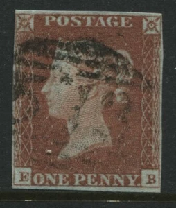 1841 1d imperf EB, showing the "Lip Flaw" used (41) - Picture 1 of 1