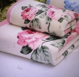 2pc Luxurious Flower 🌺 Pattern Towel See 1 Lg Bath Towel, 1 Hand Towel - Picture 1 of 4