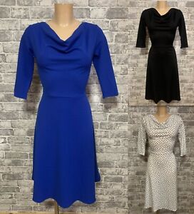 054 Stunning Cowl Neck Fit and Flare Knee Length Dress Size S-XL