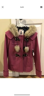Abrigo de lana con capucha Juicy Couture talla S excelente estado Foto 1 de 4