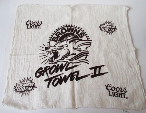 Vintage Cleveland Browns GROWL TOWEL II-  Power 108 FM Cover