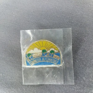 Commuter Alternatives Bus Bike Walk Sun Metal Vest Hat Jacket Pin - Imagen 1 de 2