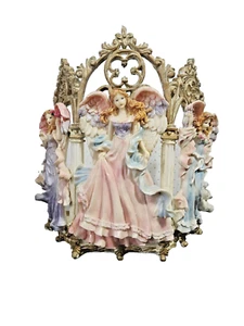 1999 Mudpie Angel Figurine Ensemble Ornate Arch Collectible Ceramic, Rare! - Picture 1 of 20