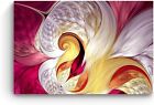 Burgundy Abstract Waves Canvas Premium 140x75cm Quality Wall Art Pint Unframed